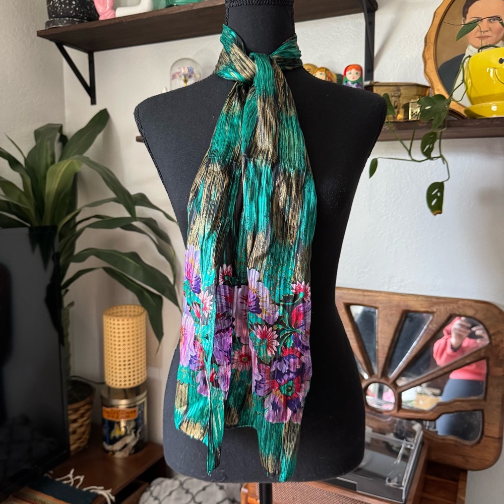 Vintage Jewel Tone Scarf